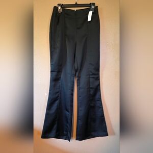 New York & Company Shiny Black Boot-Cut Dress Pants
